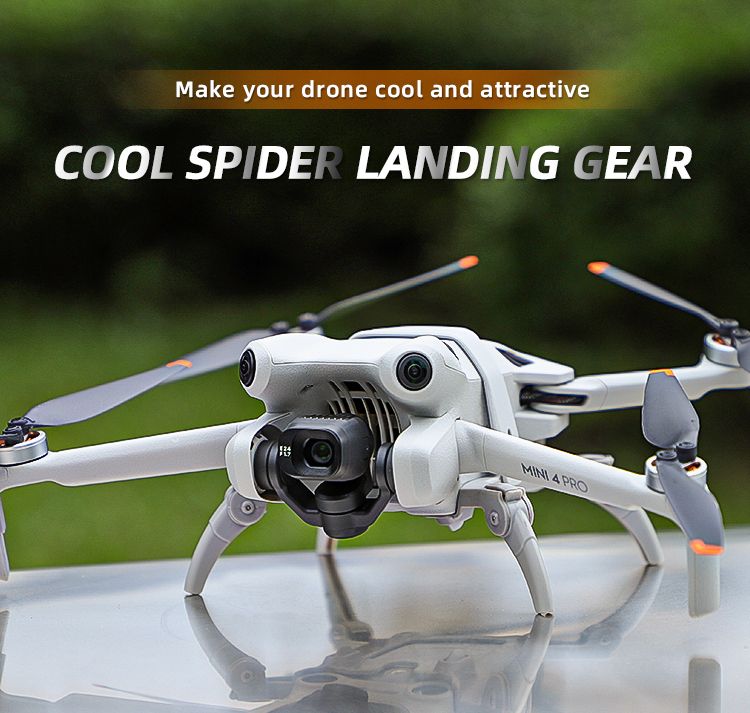 Sunnylife Spider Landing Gear Extensions for Mini 4 Pro (Black)