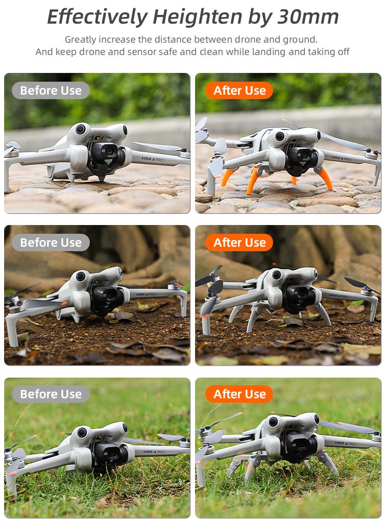 Sunnylife Spider Landing Gear Extensions for Mini 4 Pro (Black)