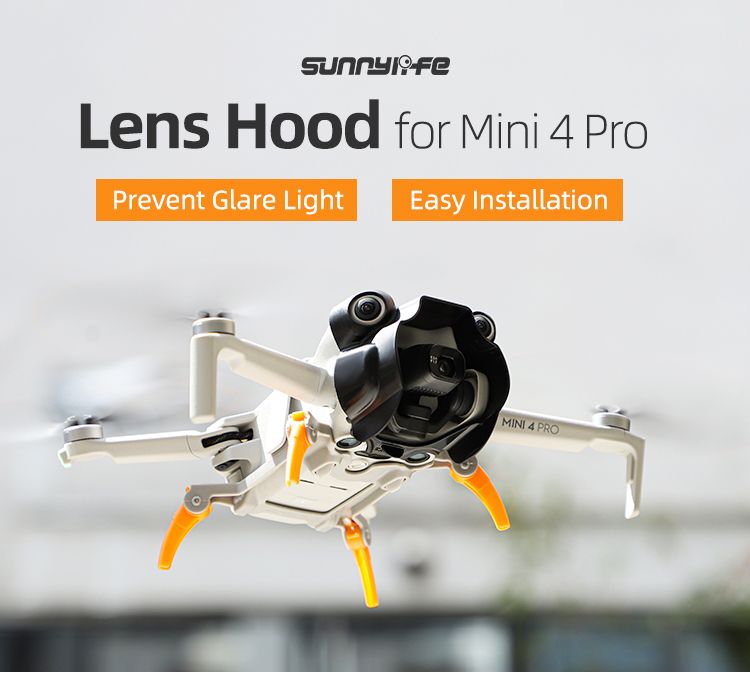 Sunnylife Lens Hood for DJI Mini 4 Pro (Black)