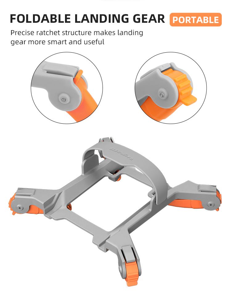 Sunnylife Spider Landing Gear Extensions for DJI Mini 3 Pro (Orange-Grey)