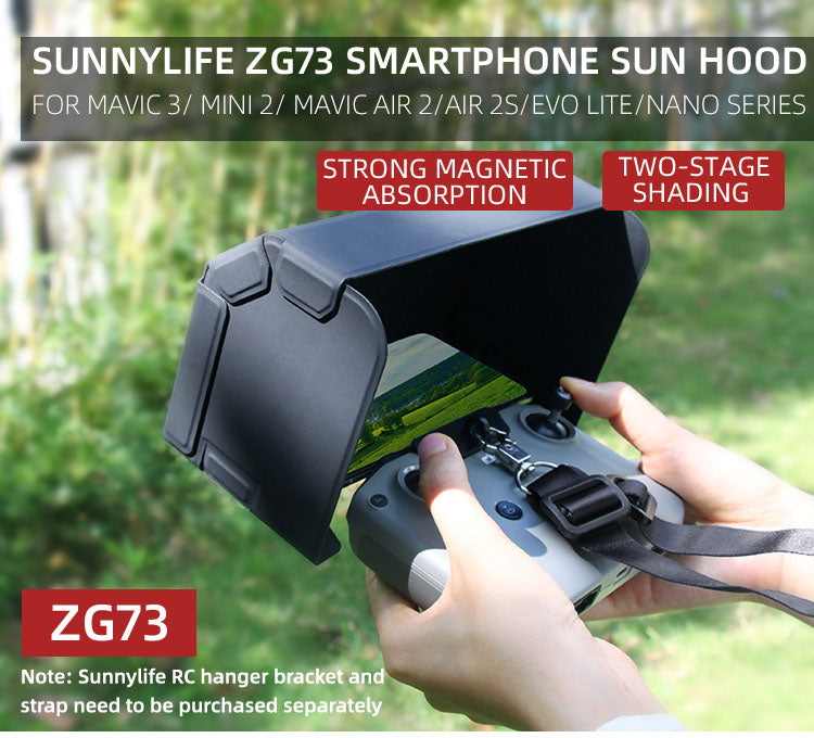 Sunnylife ZG73 Mobile Phone Sun Hood for Mavic 3/Air 2S/Mini 2/Mavic Air 2 RC