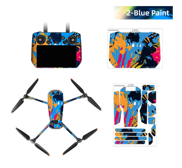 Sunnylife Protective Scratch-proof Decals for Mavic 3 Pro (DJI RC Pro Version)(Blue Paint)