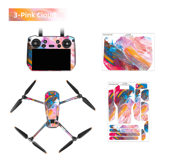 Sunnylife Protective Scratch-proof Decals for Mavic 3 Pro (DJI RC Pro Version)(Pink Cloud)