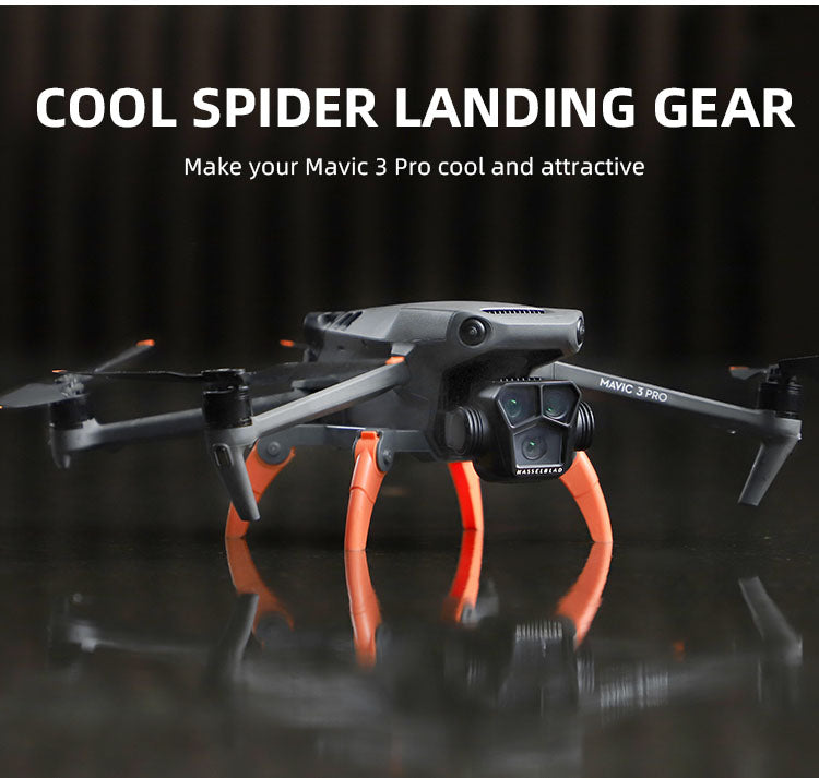 Sunnylife Spider Landing Gear Extensions for Mavic 3 Pro (Orange/Grey)