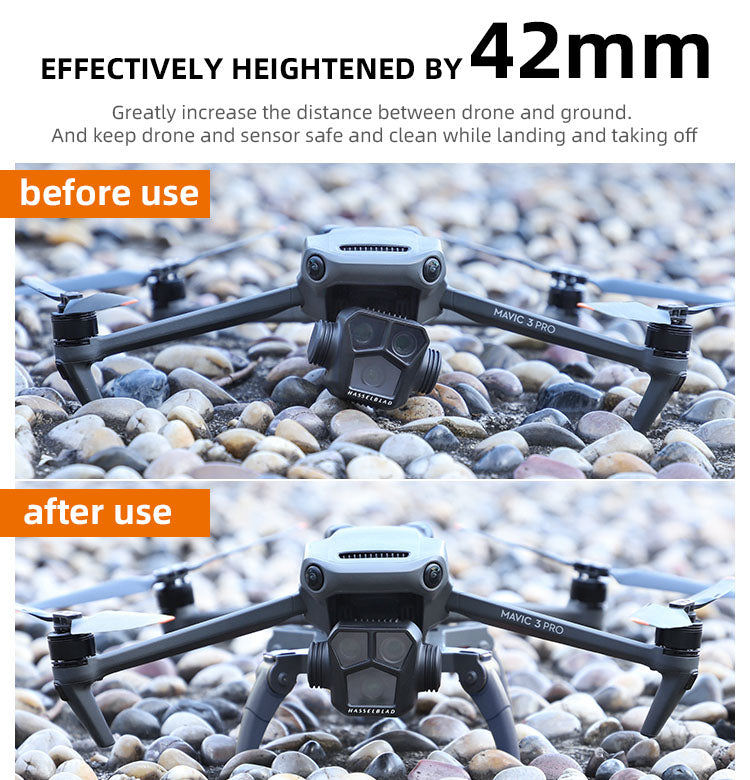 Sunnylife Spider Landing Gear Extensions for Mavic 3 Pro (Orange/Grey)