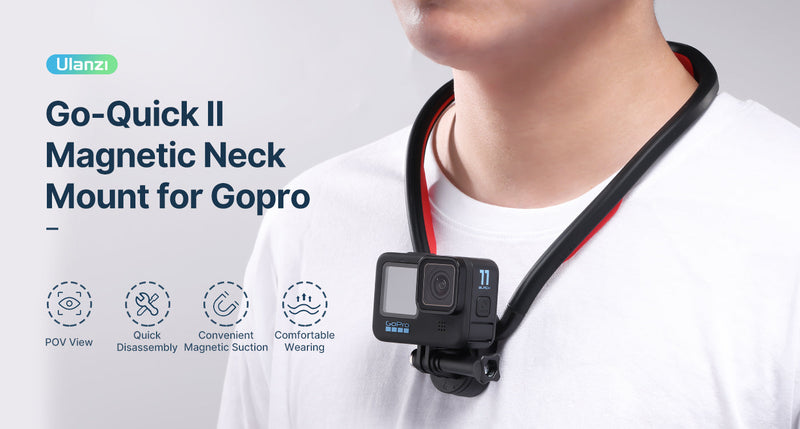 Ulanzi Go-Quick II Magnetic Neck Holder Mount for Action Cameras