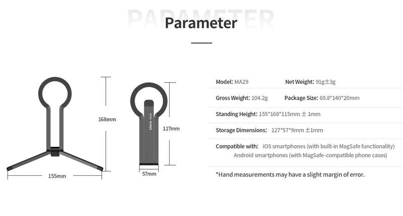 Ulanzi MA29 MagSafe Magnetic Phone Stand M029GBB1