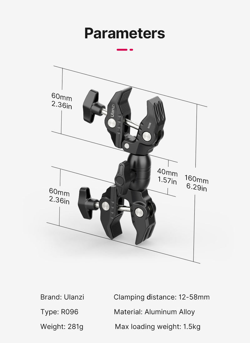 Ulanzi R096 Double Super Crab Clamp