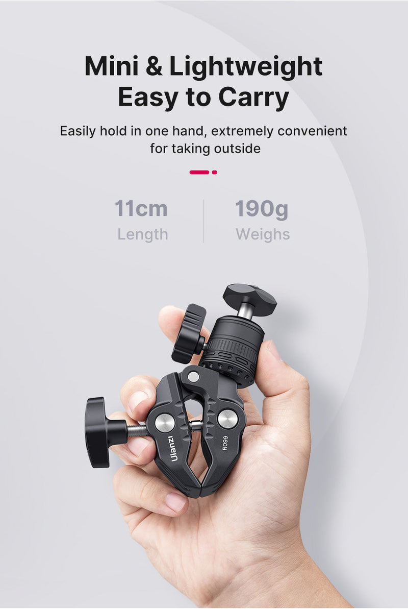 Ulanzi R099 Clamp Mount with Mini Ball Head