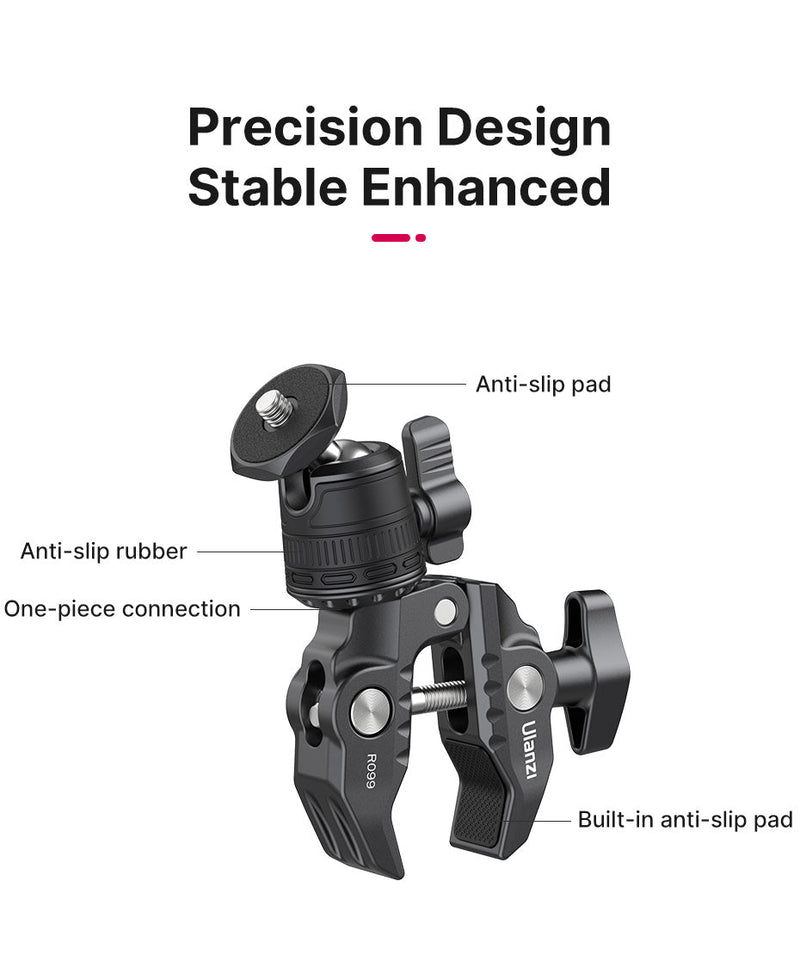 Ulanzi R099 Clamp Mount with Mini Ball Head