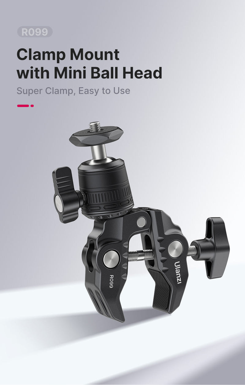 Ulanzi R099 Clamp Mount with Mini Ball Head