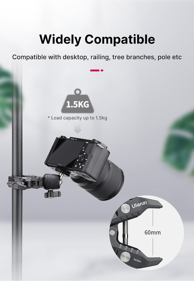 Ulanzi R099 Clamp Mount with Mini Ball Head