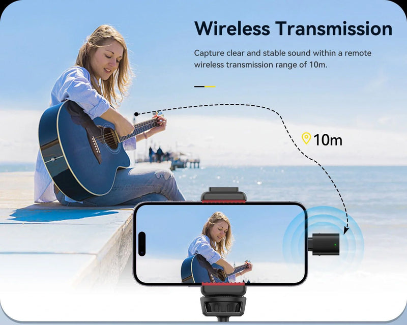 Ulanzi WM-10 Wireless Clip-on Microphone (Type-C) for Smartphone or Tablet