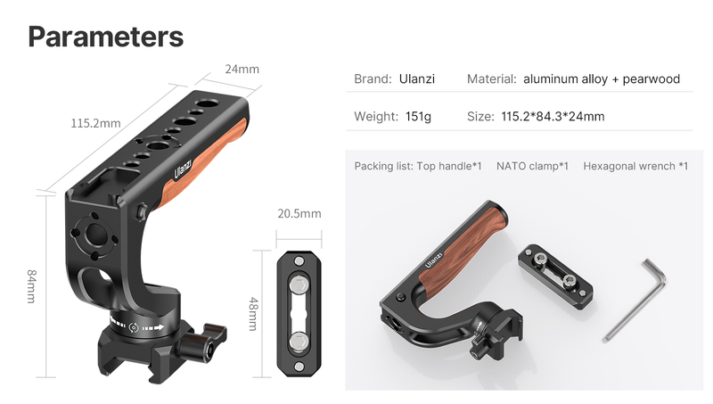 Ulanzi Woodpecker Rotatable Top Handle 3171