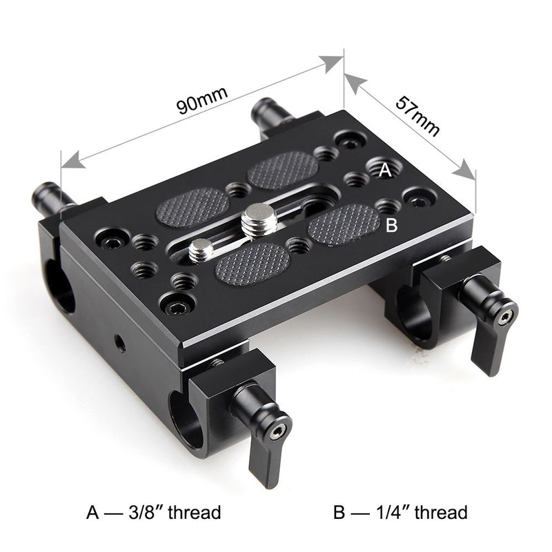 SmallRig Mounting Plate with 15mm Rod Clamps 1775