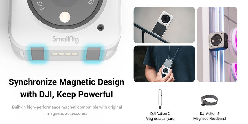 SmallRig Magnetic Case for DJI Action 2 (White) 3626