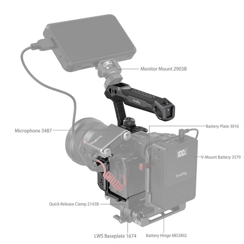 SmallRig Rhinoceros Basic Cage Kit for Sony Alpha 7R V / Alpha 7 IV / Alpha 7S III 3708