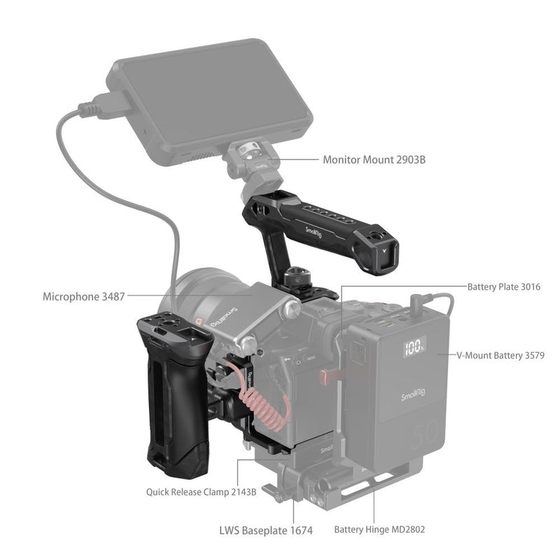 SmallRig Rhinoceros Advanced Cage Kit for Sony Alpha 7R V / Alpha 7 IV / Alpha 7S III 3710