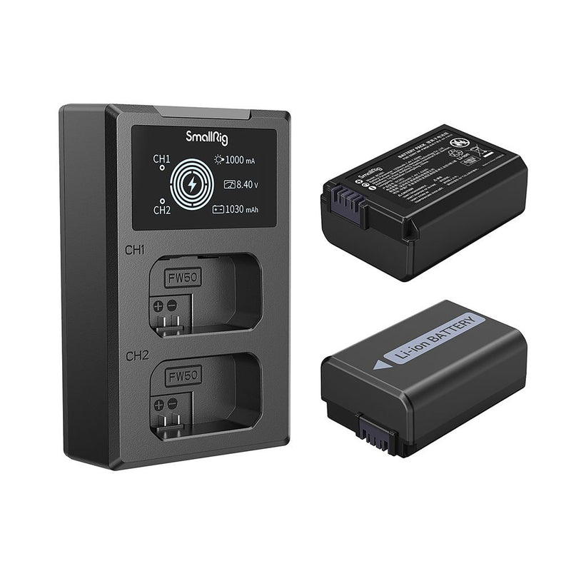 SmallRig NP-FW50 Camera Battery and Charger Kit 3818