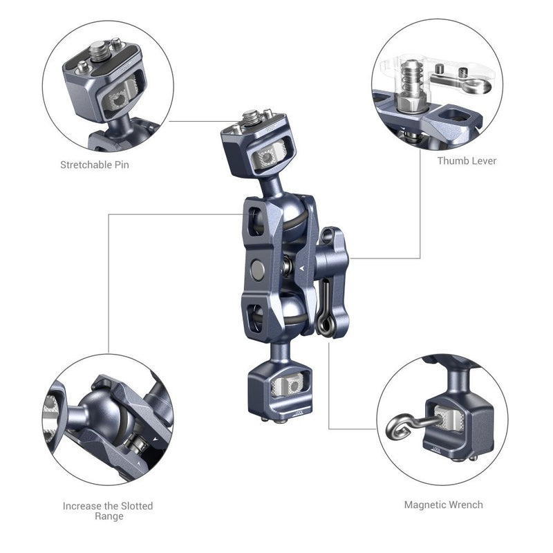 SmallRig Magic Arm with Dual Ball Heads (1/4”-20 Screws) 3873