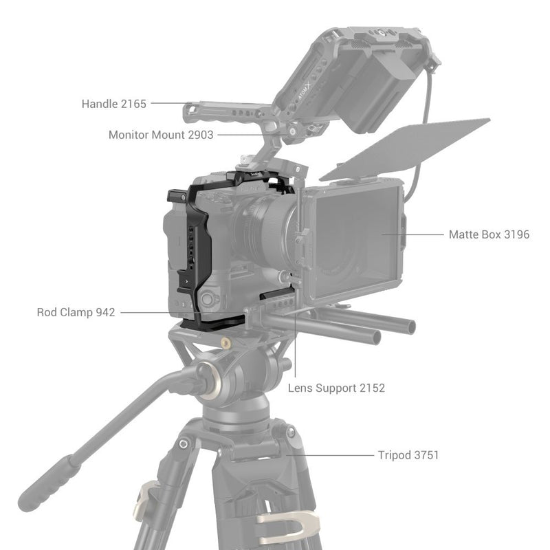 SmallRig Multifunctional Cage for FUJIFILM X-H2S with FT-XH / VG-XH Battery Grip 3933