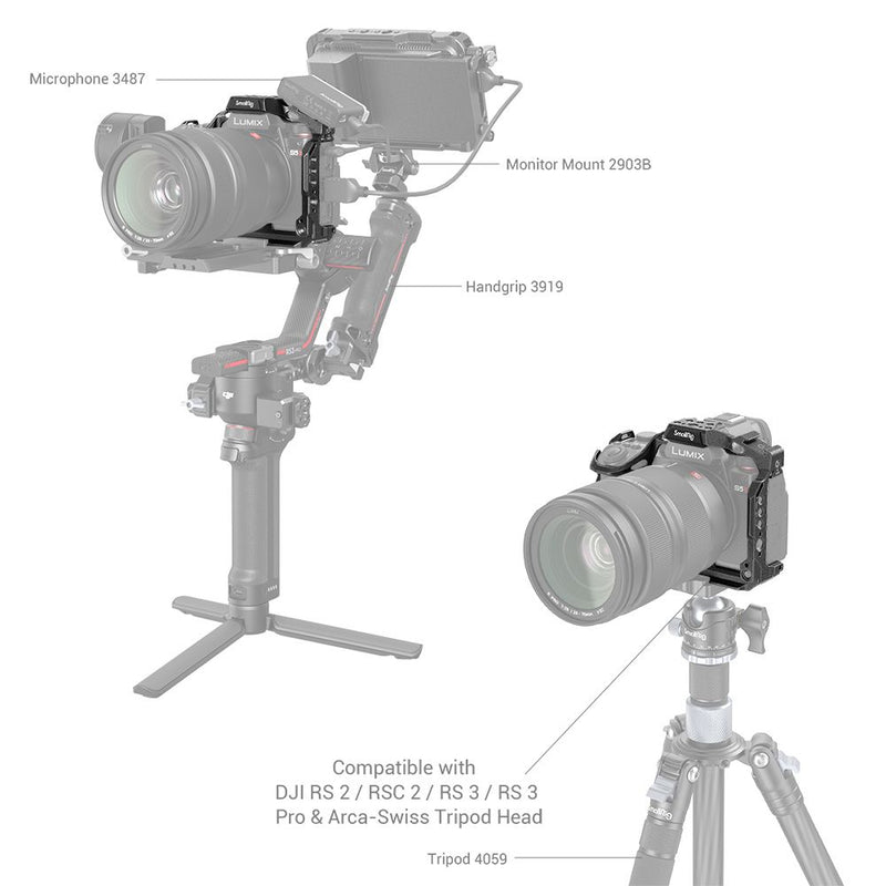 SmallRig Black Mamba Cage for Panasonic LUMIX S5 II 4023