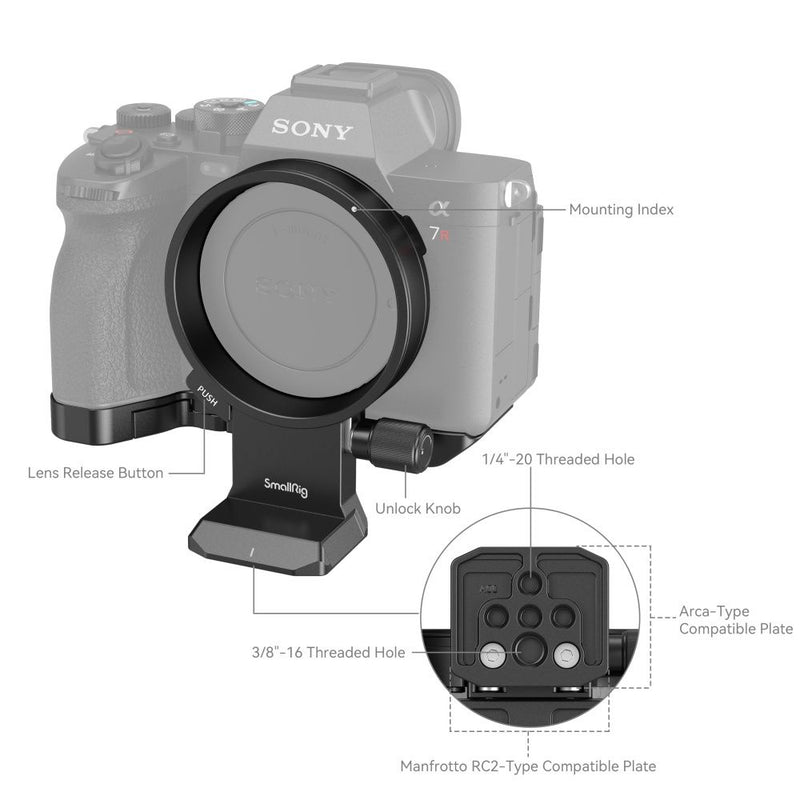 SmallRig Rotatable Horizontal-to-Vertical Mount Plate Kit for Sony Alpha 7R V / Alpha 7 IV / Alpha 7S III / Alpha 7R IV 4148