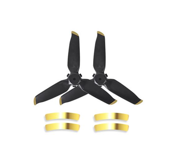 Sunnylife 5328S Quick-Release Propellers for DJI FPV (Gold)(1 pair + arm stickers)