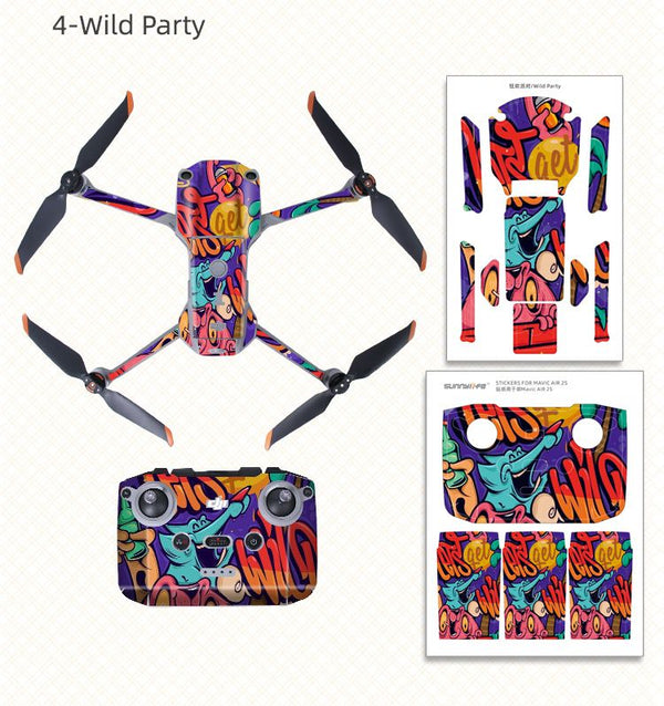 Sunnylife Decals Skin for DJI Air 2S (Wild Party)