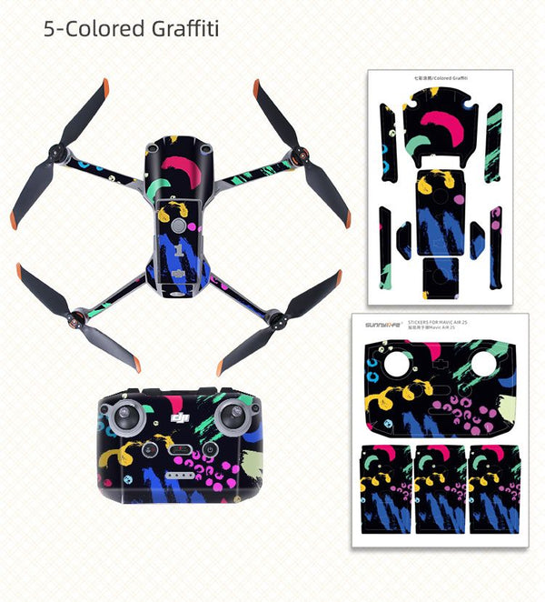 Sunnylife Decals Skin for DJI Air 2S (Coloured Graffiti)