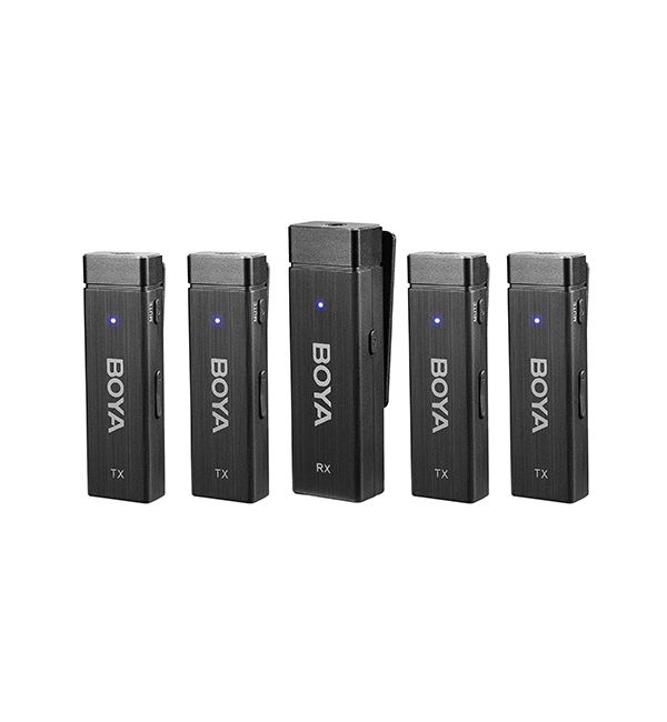 BOYA Ultracompact 2.4GHz Wireless Microphone System (1RX + 4TX)