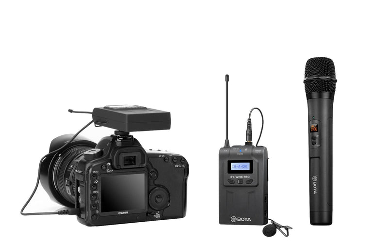 BOYA UHF Dual-Channel Wireless Microphone System (TX8 PRO + RX8 PRO + BY-WHM8 PRO)