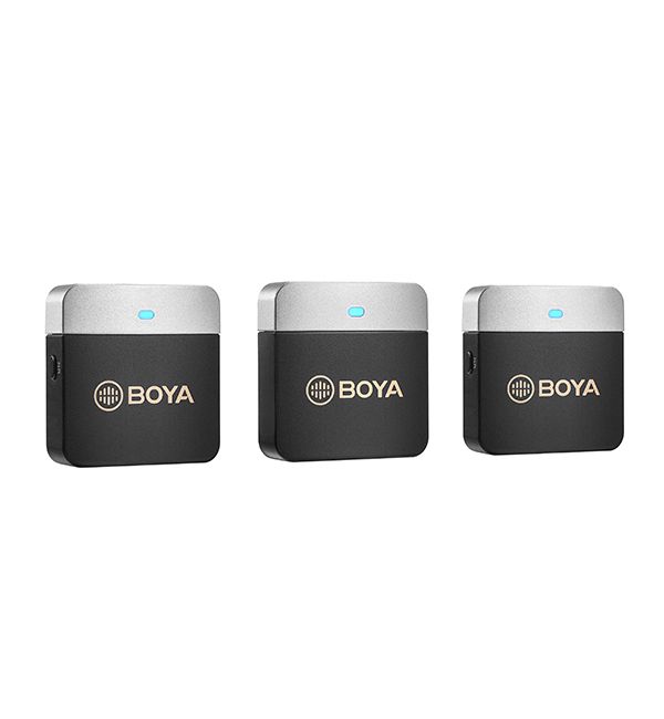 BOYA M1V2 Mini 2.4GHz Dual-Channel Wireless Microphone System (2x TX 1x RX)