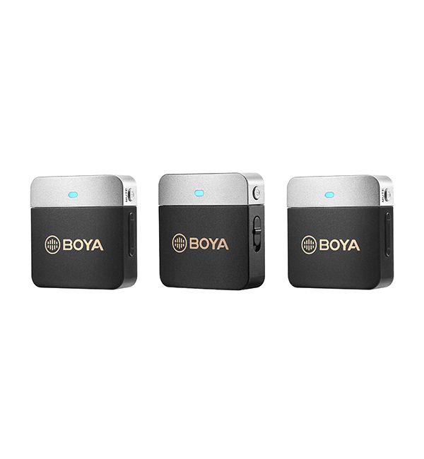 BOYA M1V2 Mini 2.4GHz Dual-Channel Wireless Microphone System (2x TX 1x RX)