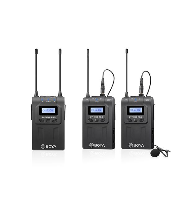 BOYA UHF Dual-Channel Wireless Microphone System (2x TX8 Pro + 1x RX8 Pro)