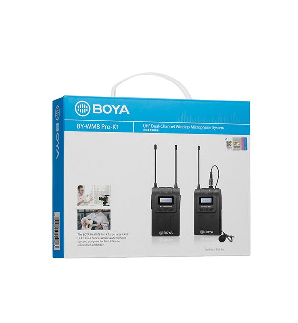 BOYA UHF Dual-Channel Wireless Microphone System (1x TX8 Pro + 1x RX8 Pro)