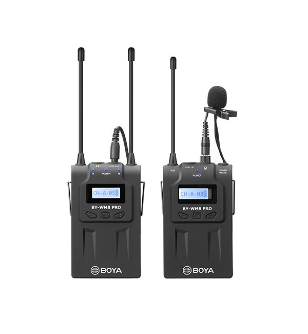 BOYA UHF Dual-Channel Wireless Microphone System (1x TX8 Pro + 1x RX8 Pro)