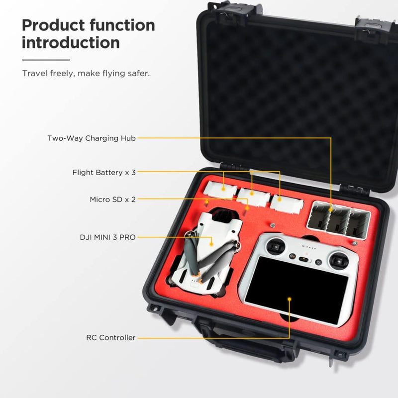 CYNOVA Waterproof Hard Case For DJI Mini 3 Pro (RC-N1 / DJI RC)