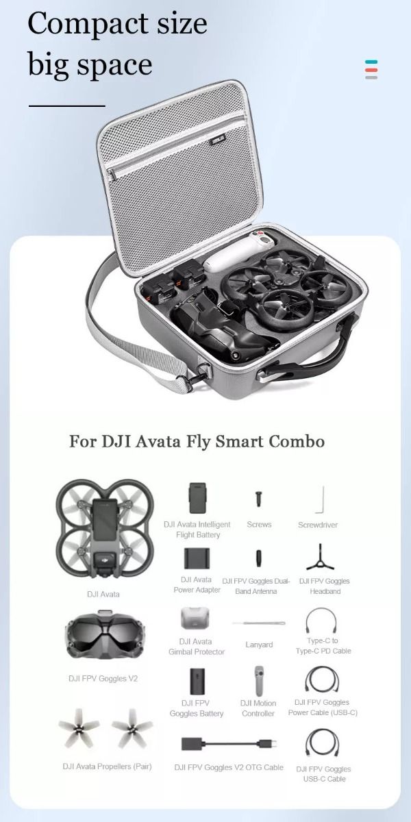 STARTRC Portable Carrying Case for DJI Avata (Fly Smart Combo)