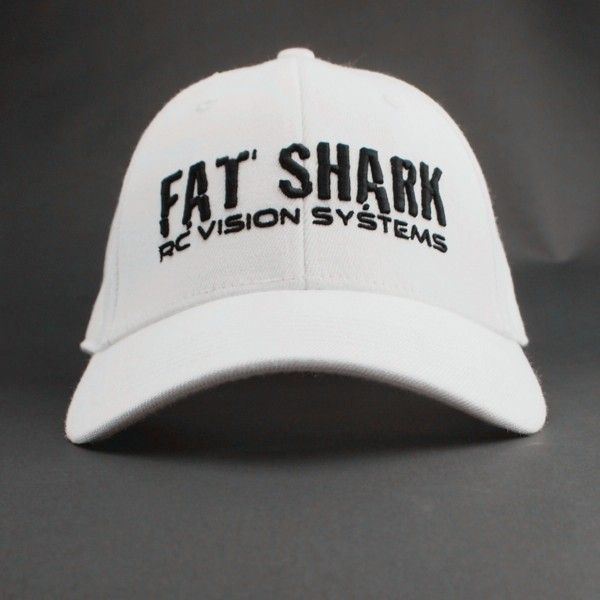 Fat Shark White Ball Cap