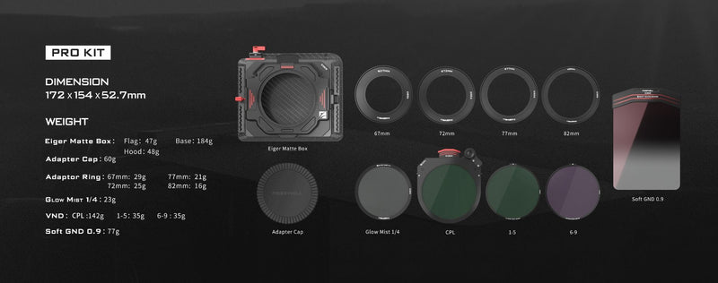 Freewell Eiger Matte Box VND / MIST / Gradient Pro Kit