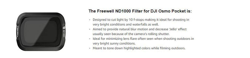 Freewell ND1000 Long Exposure Filter for DJI Osmo Pocket / DJI Pocket 2