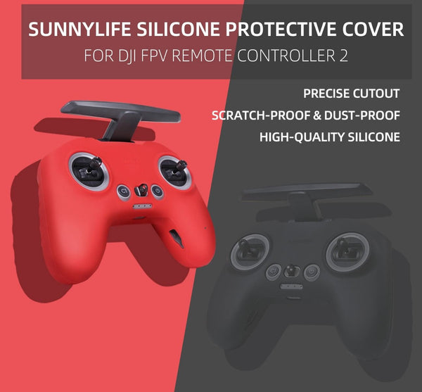 Sunnylife Silicone Protective Cover for DJI FPV Remote Controller 2 (Red)