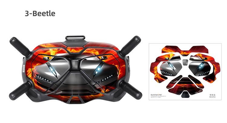 Sunnylife PVC Stickers for DJI FPV Goggles V2 (Beetle)