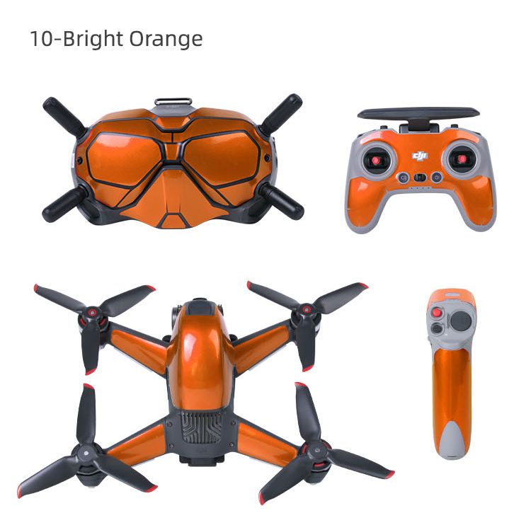 Sunnylife Decals Skin for DJI FPV Drone / Goggles V2 / Remote Controller 2 / Motion Controller (Bright Orange)