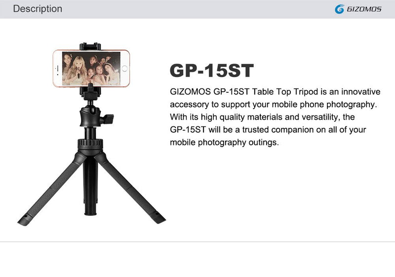 Gizomos 2IN1 Selfie Tripod