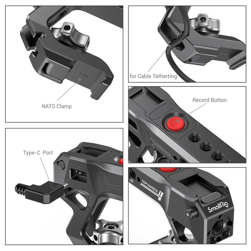 SmallRig NATO Top Handle with Record Start/Stop Remote Trigger for Sony Mirrorless Cameras HTN2670B