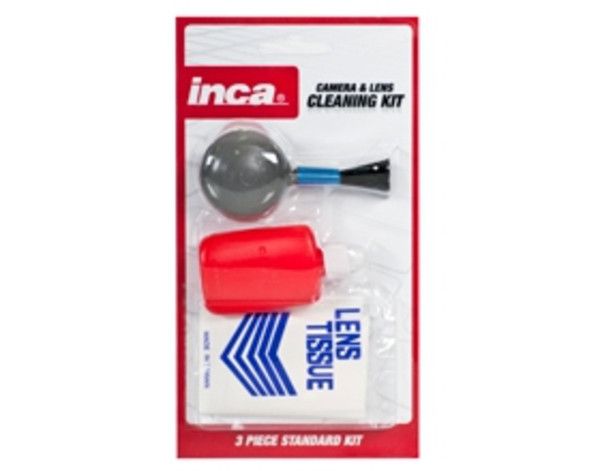 Inca 501130 Cleaning Set Standard 3 piece Blower Brush & 45ml Cleaning Fluid & 50pcs Lens Tissue