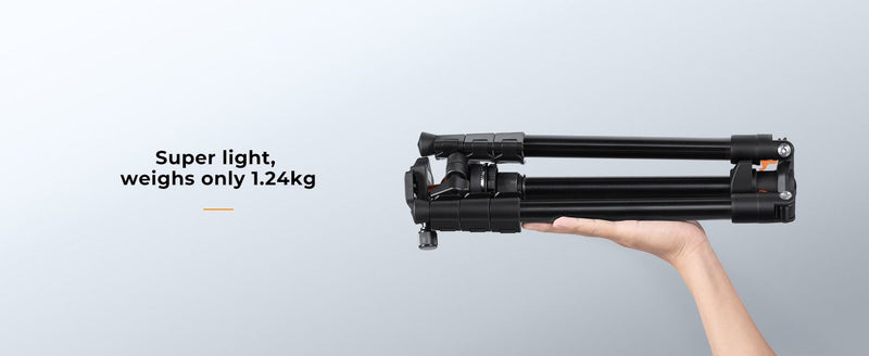 K&F Concept 63.8' Aluminum Alloy Lightweight Tripod with BH-28L Ball Head