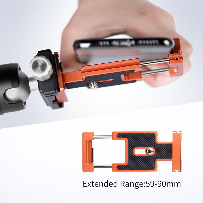 K&F Concept 2-in-1 Aluminum Multi Quick Release Plate (Orange)